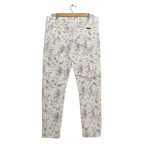 Sanctuary "The Charmer" Pastel Floral Watercolor Print Skinny Jean, Women's 31 - Picture 3 of 9
